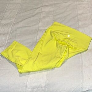 Lululemon yellow cropped align leggings
